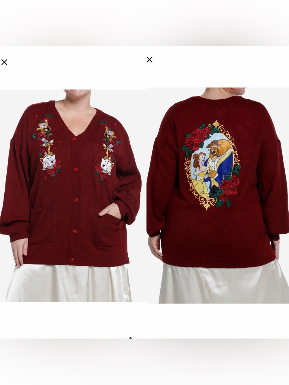 ⭐️2/$77⭐️ NWOT Her Universe Disney Beauty And The Beast Enchanted Cardigan